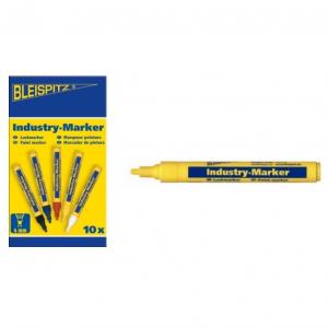 BLEISPITZ festékes ipari jelölőfilc 4 mm sárga 10db/csomag