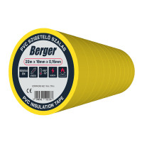 Szigetelőszalag sárga 20mx19mmx0,15mm