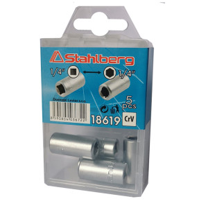 BIT tartó dugókulcsfej 1/4" - SW1/4" bit hegyekhez Stahlberg 5db/cs.